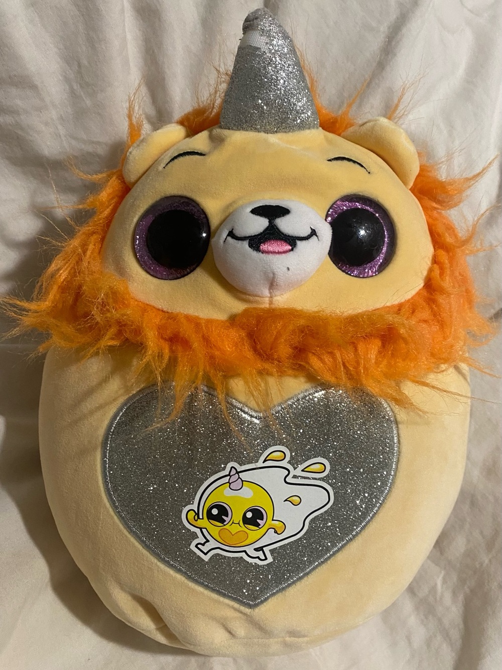 Zuru Rainbocorns Eggzania Plush Yellow Unicorn-Lion Stuffed Toy